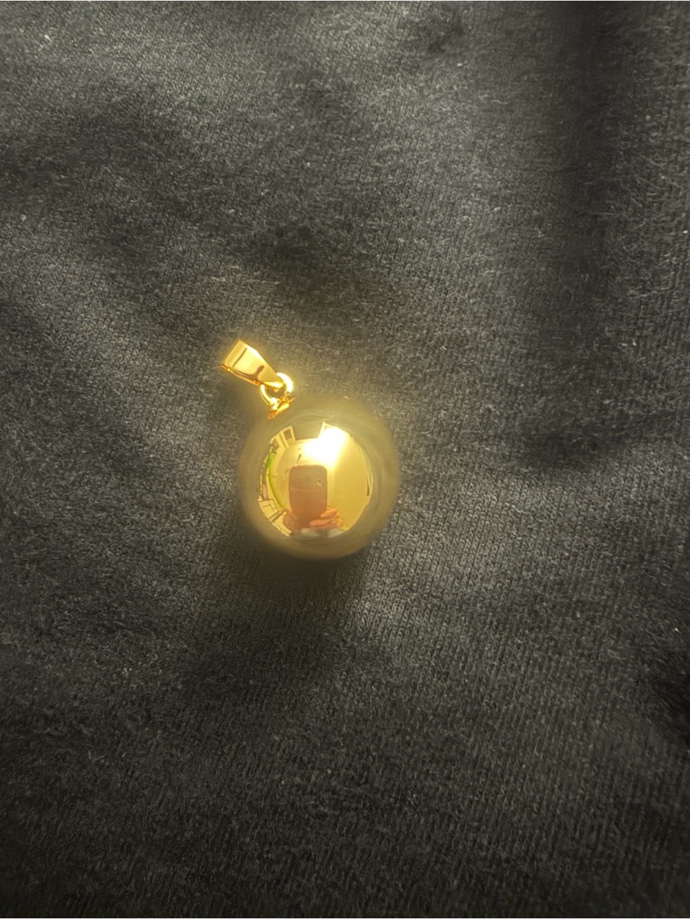 Gold Tone Round Pendant Necklace Charm - Women Jewelry